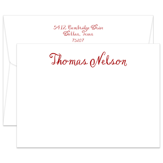 Triple Thick Dandy Flat Note Cards - Raised Ink